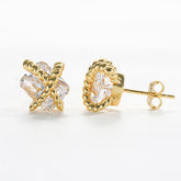 Cross Gemstone Earrings XXSH